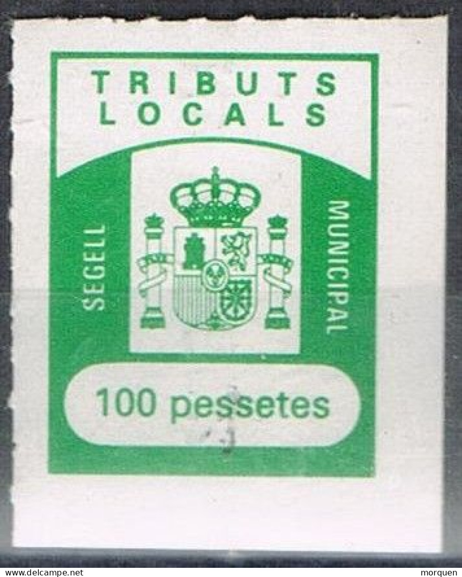 Sello Viñeta Fiscal Municipal , TRIBUTS LOCALS, Carcater General 100 Pts ** - Revenue Stamps