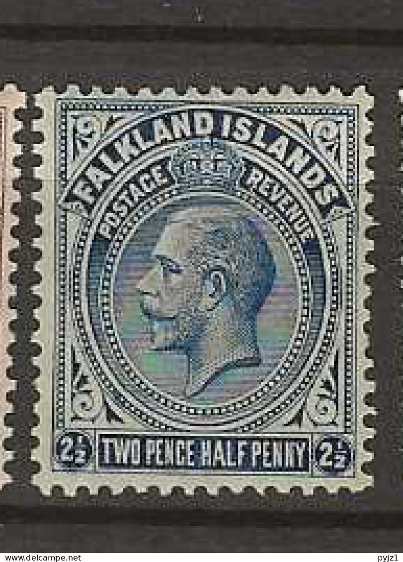 1921 MH Falkland Islands Mi 42 Wmk Script CA - Falkland Islands