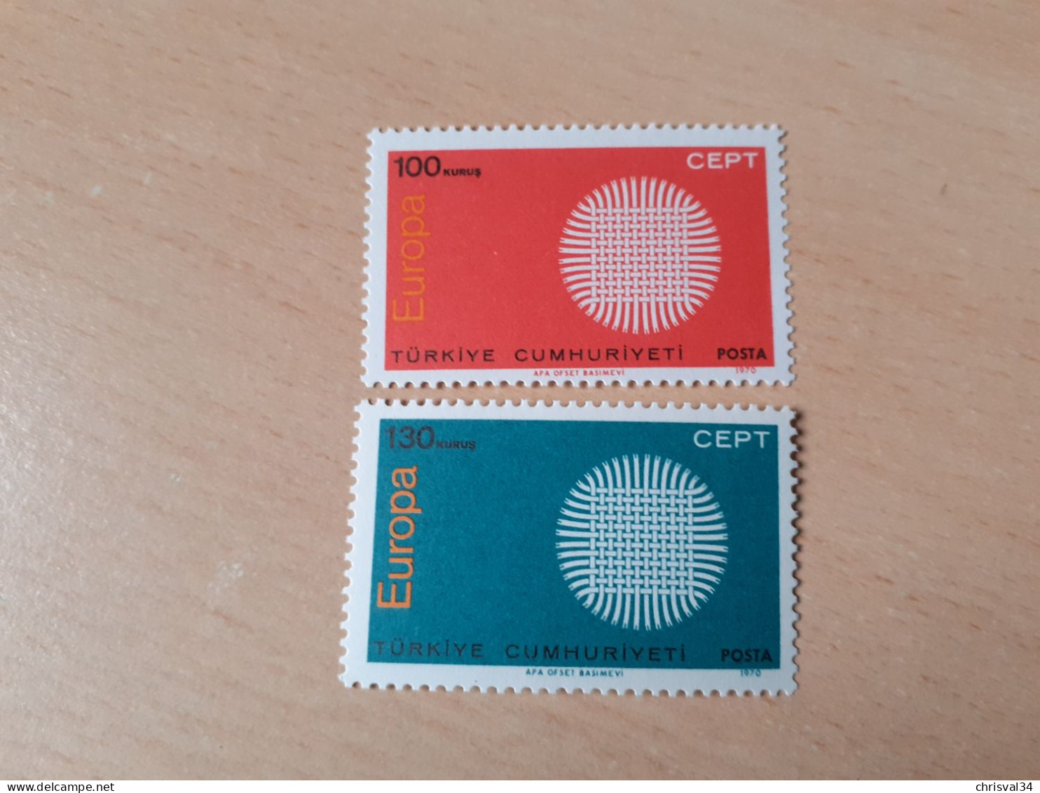 TIMBRES   TURQUIE    ANNÉE  1970      N  1952  /  1953   COTE  3,00  EUROS   NEUFS   LUXE** - Ungebraucht