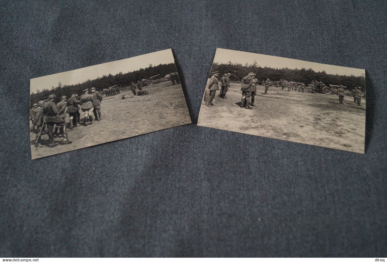 2 Photos De Guerre,armée Belge,le Roi,format Carte Postale - Guerre, Militaire