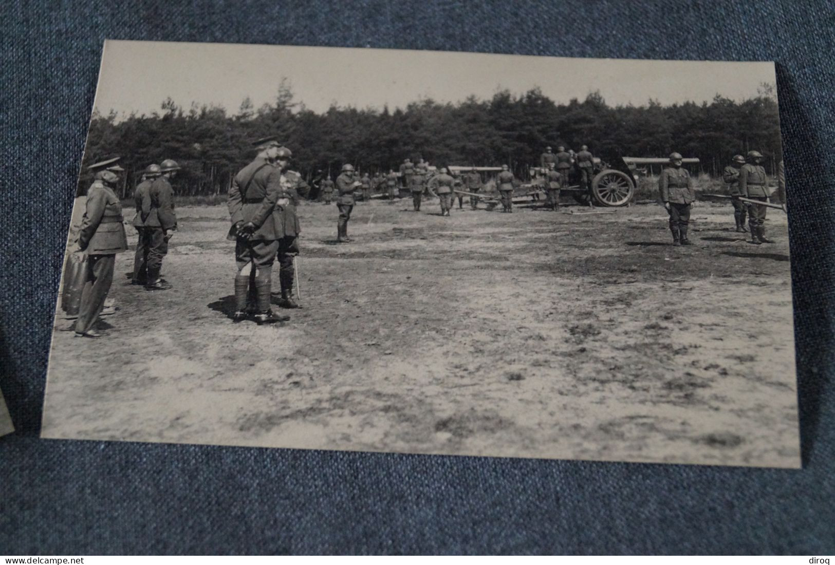 2 Photos De Guerre,armée Belge,le Roi,format Carte Postale - Oorlog, Militair