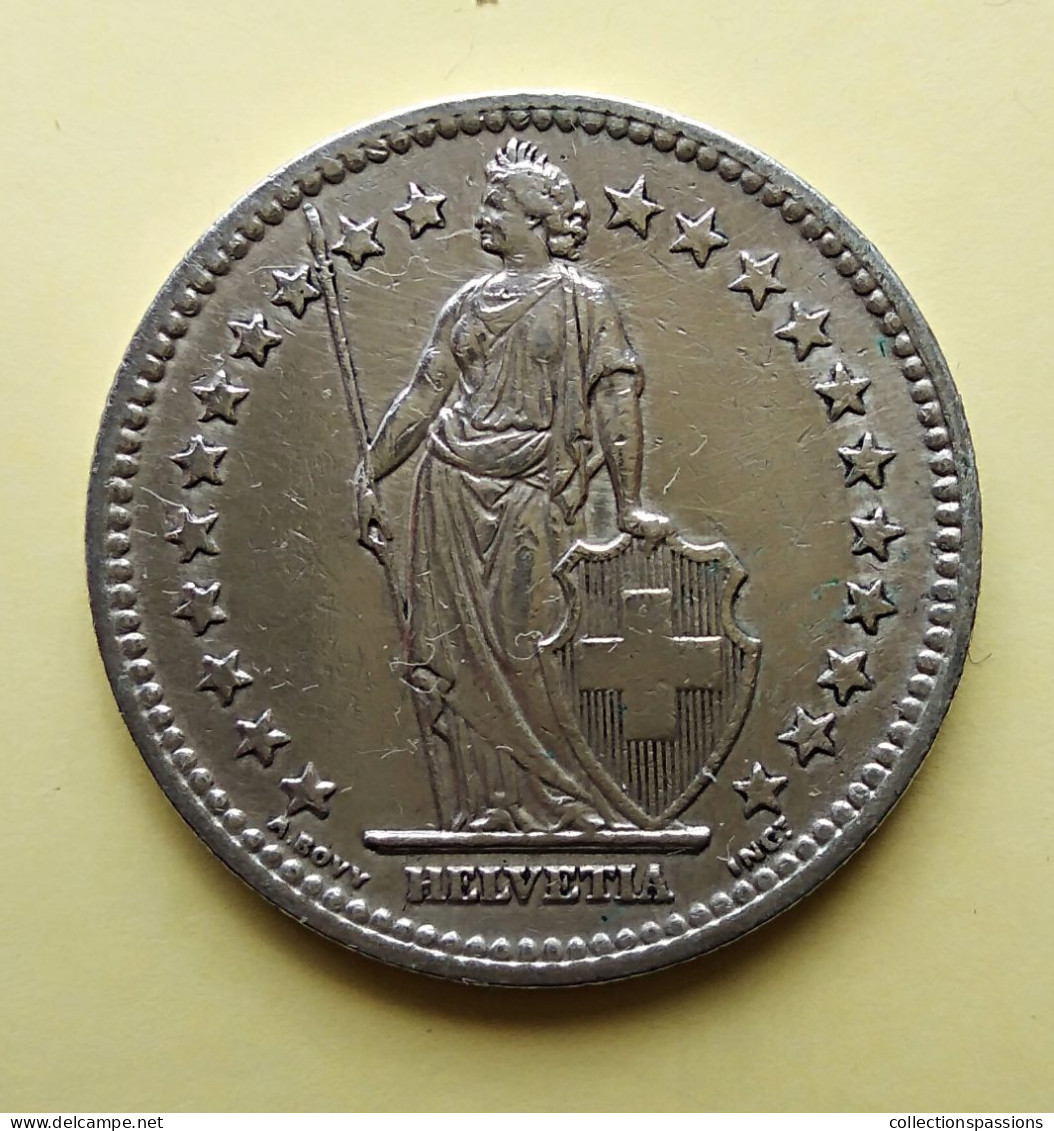 - SUISSE - 2 Francs - 1944 - Argent - - 2 Franken
