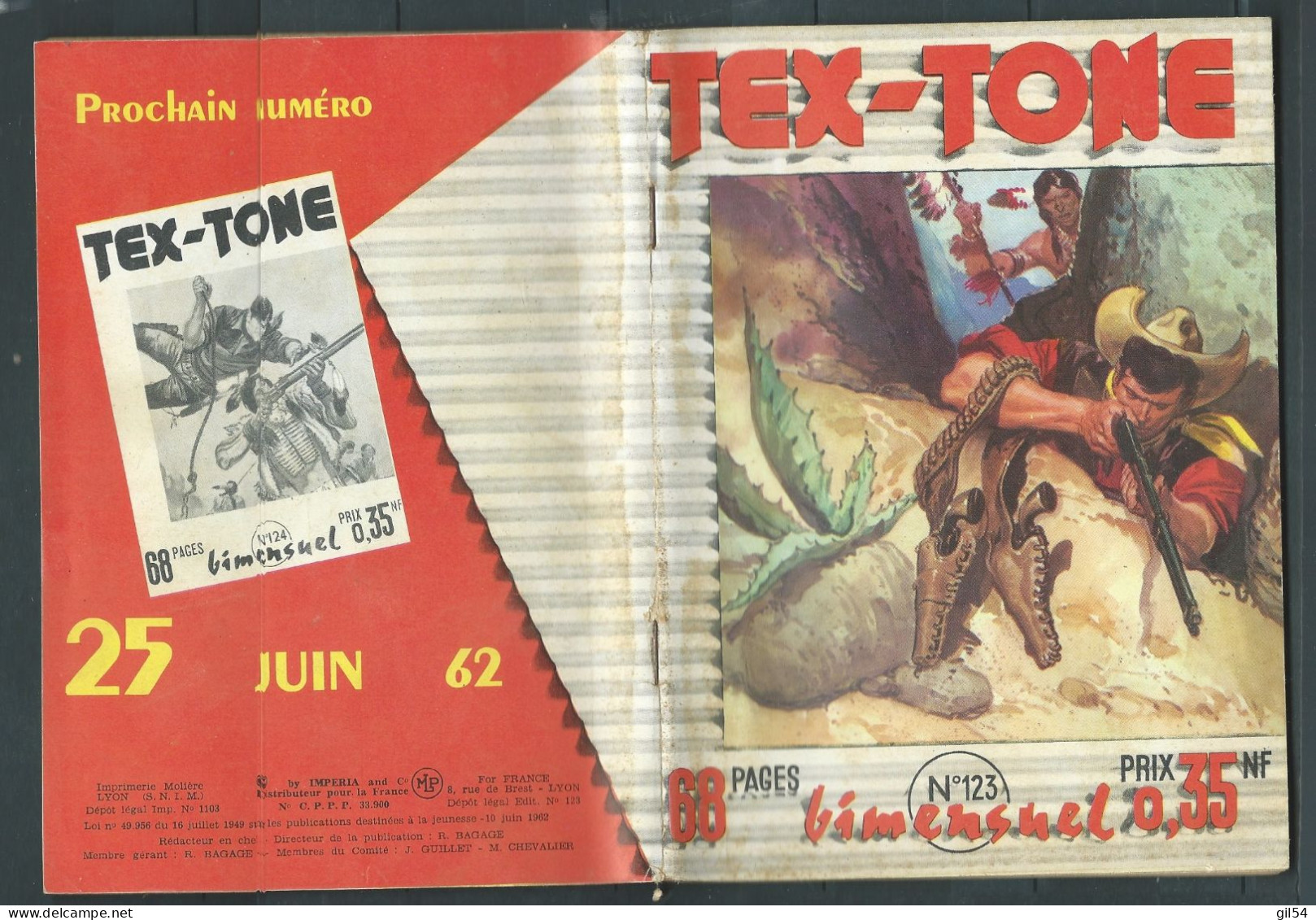 Tex-Tone  N° 123 - Bimensuel  " Le Suspect  " - D.L.  10 Juin 1962 - Tex0902 - Formatos Pequeños