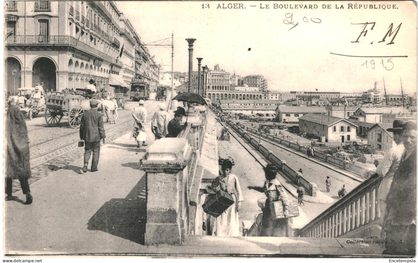 CPA Carte Postale Algérie   Alger Boulevard De La République 1915 VM80118ok - Algiers