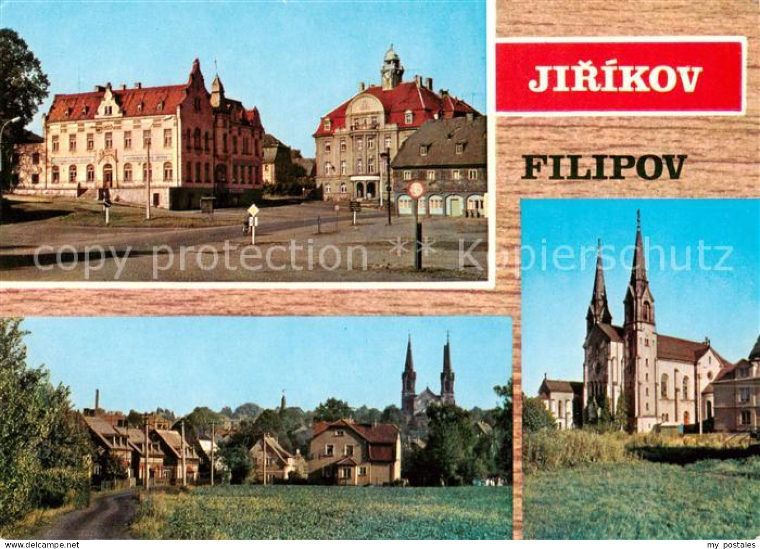 73790400 Filipov Jirikov Philippsdorf CZ Stadtzentrum Kirche  - Czech Republic