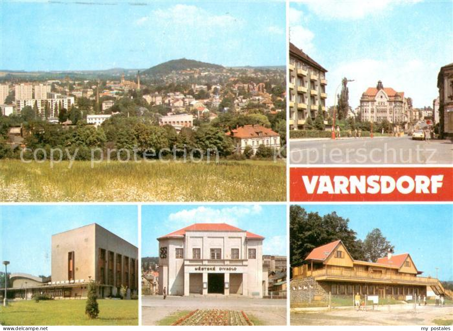 73790385 Varnsdorf Warnsdorf CZ Stadtpanorama Zentrum Hotel Theater Haus Am Schw - Tschechische Republik