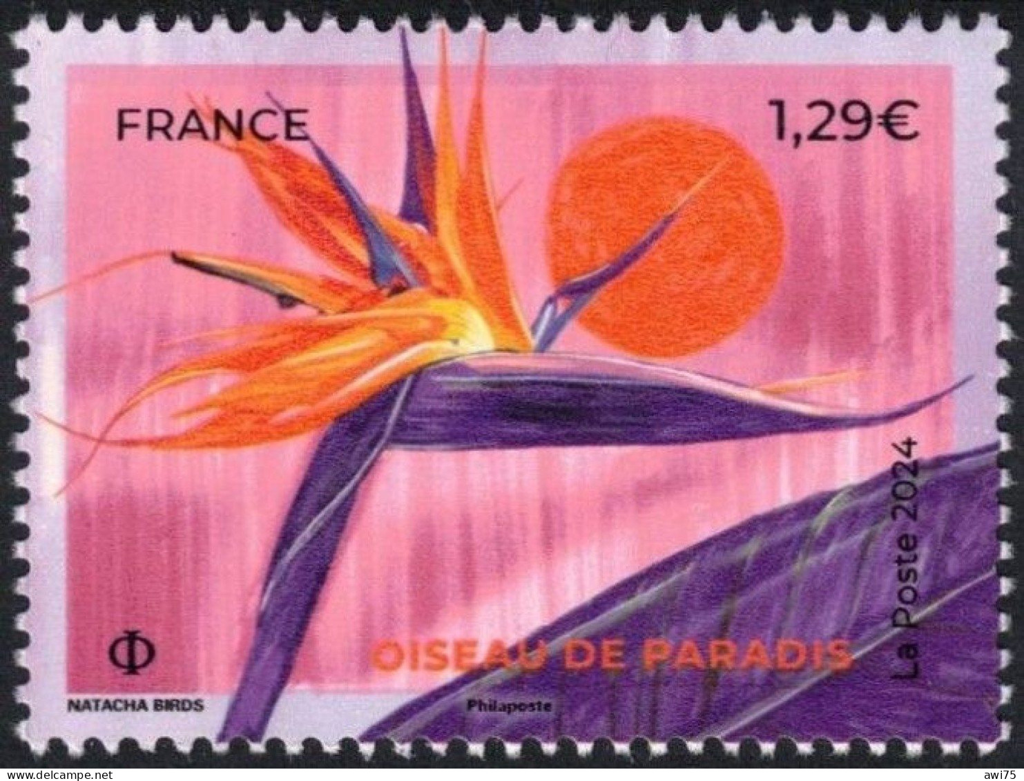 "Les Fleurs Tropicales - Oiseau De Paradis" 2024 - Timbre De Feuille - Unused Stamps