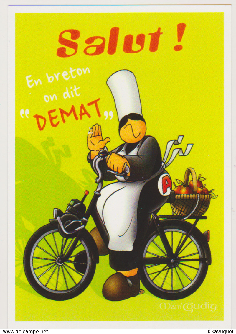 SOLEX VELOSOLEX - BRETONNE - CARTE POSTALE 10X15 CM NEUF - Motorräder