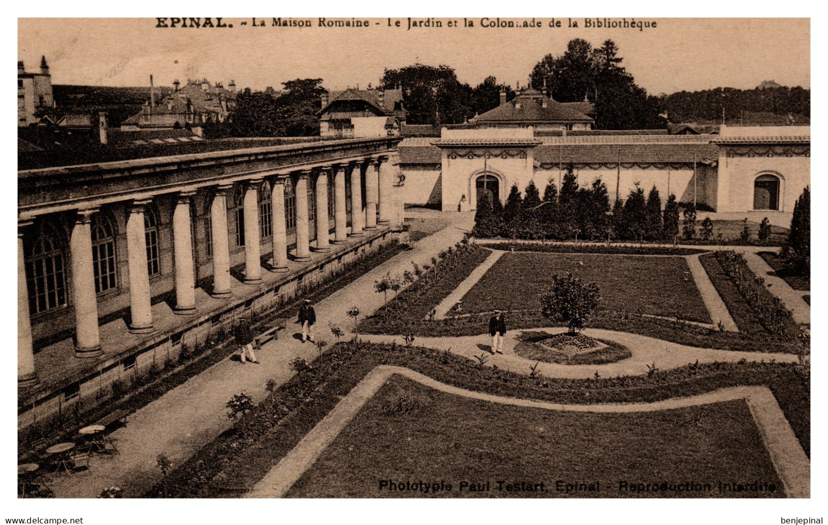 Epinal -  La Maison Romaine - Le Jardin Et La Colonnade De La Bibliothèque - Epinal