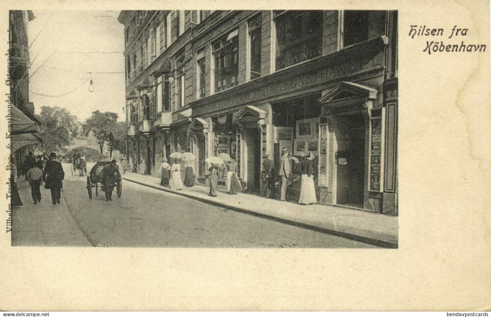 Denmark, COPENHAGEN KØBENHAVN, Tryde Kunsthandel, Bookstore (1900s) Postcard - Dänemark