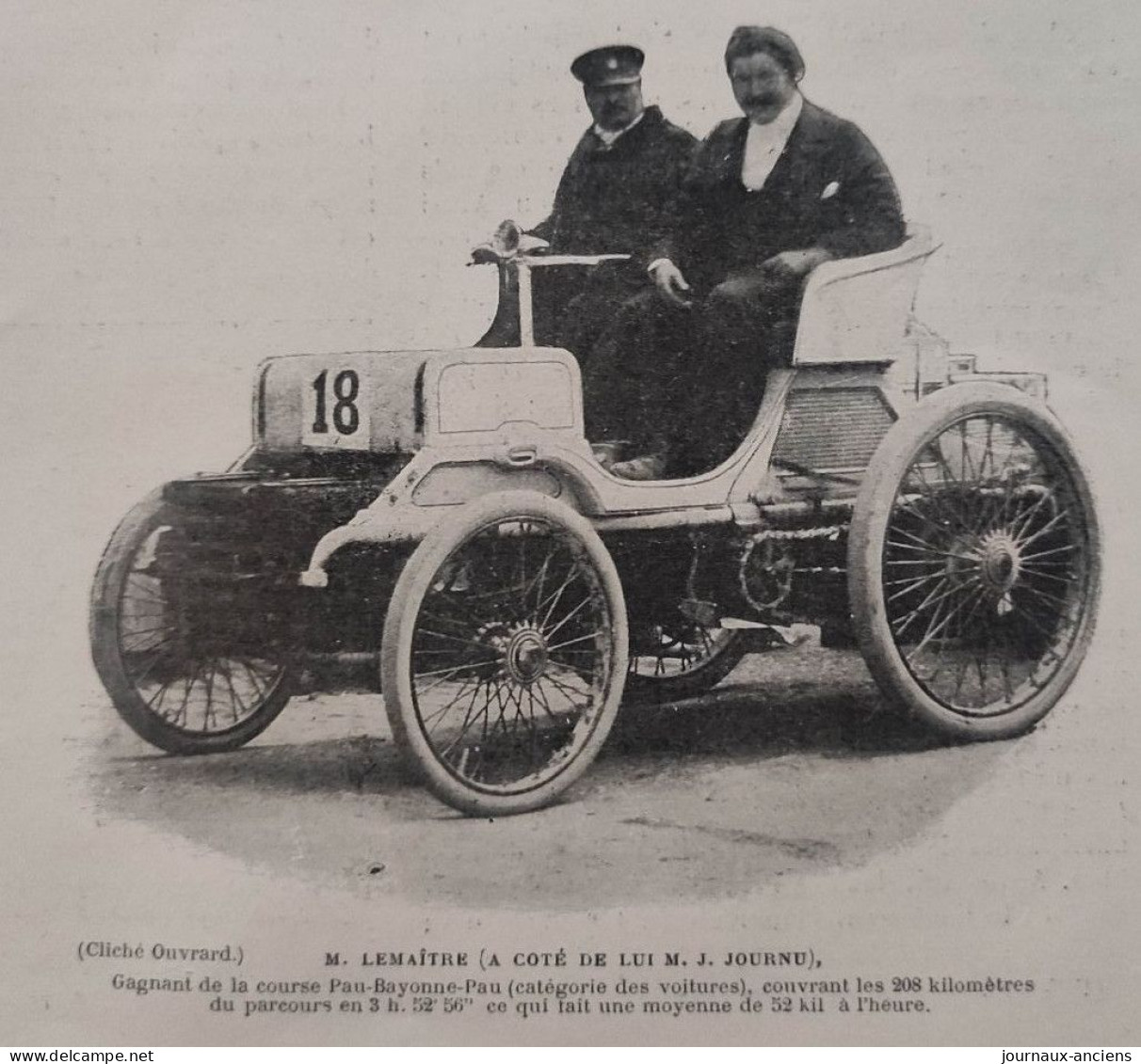 1899 COURSE AUTOMOBILES - PAU = BAYONNE = PAU - AUTOMOBILE CLUB BÉARNAIS - LA VIE AU GRAND AIR - Magazines - Before 1900