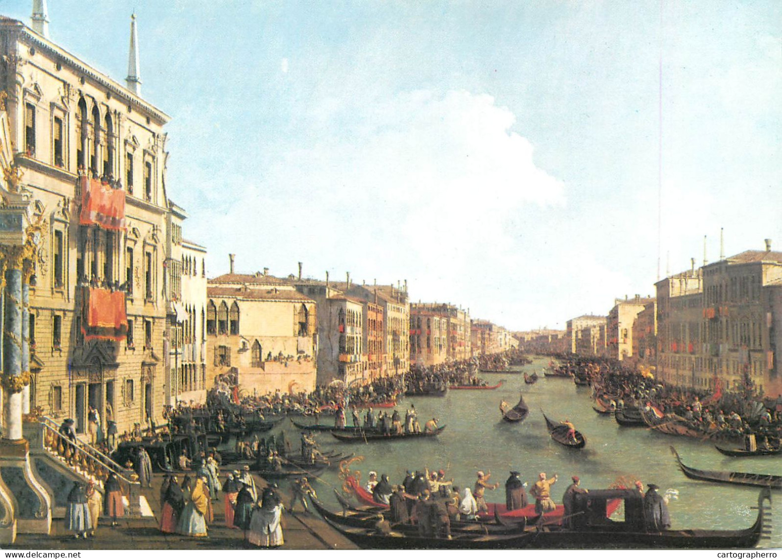 Navigation Sailing Vessels & Boats Themed Postcard Venice Regatta On The Grand Canal - Segelboote