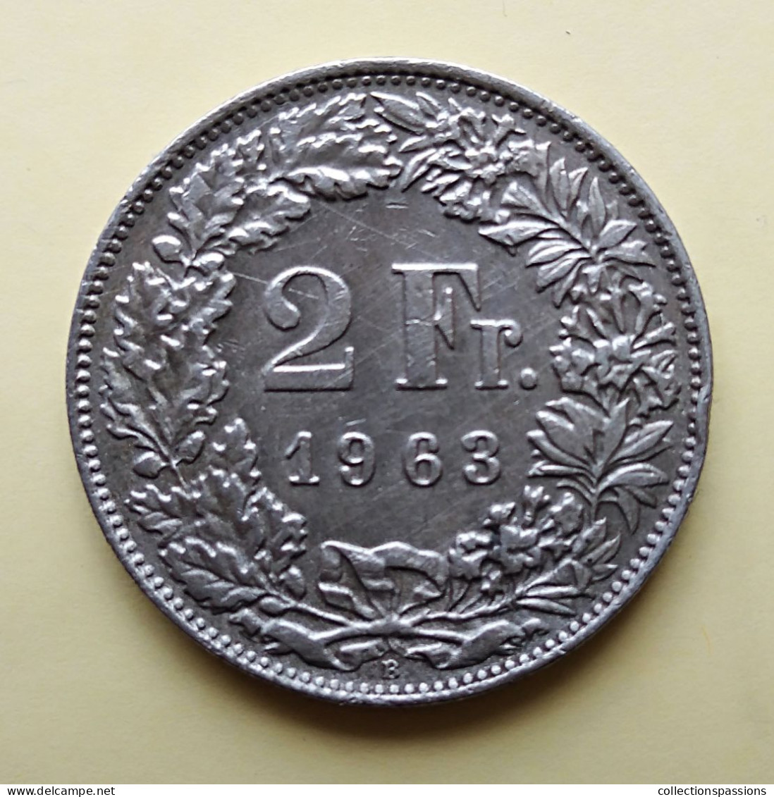 - SUISSE - 2 Francs - 1963 - Argent - - 2 Francs