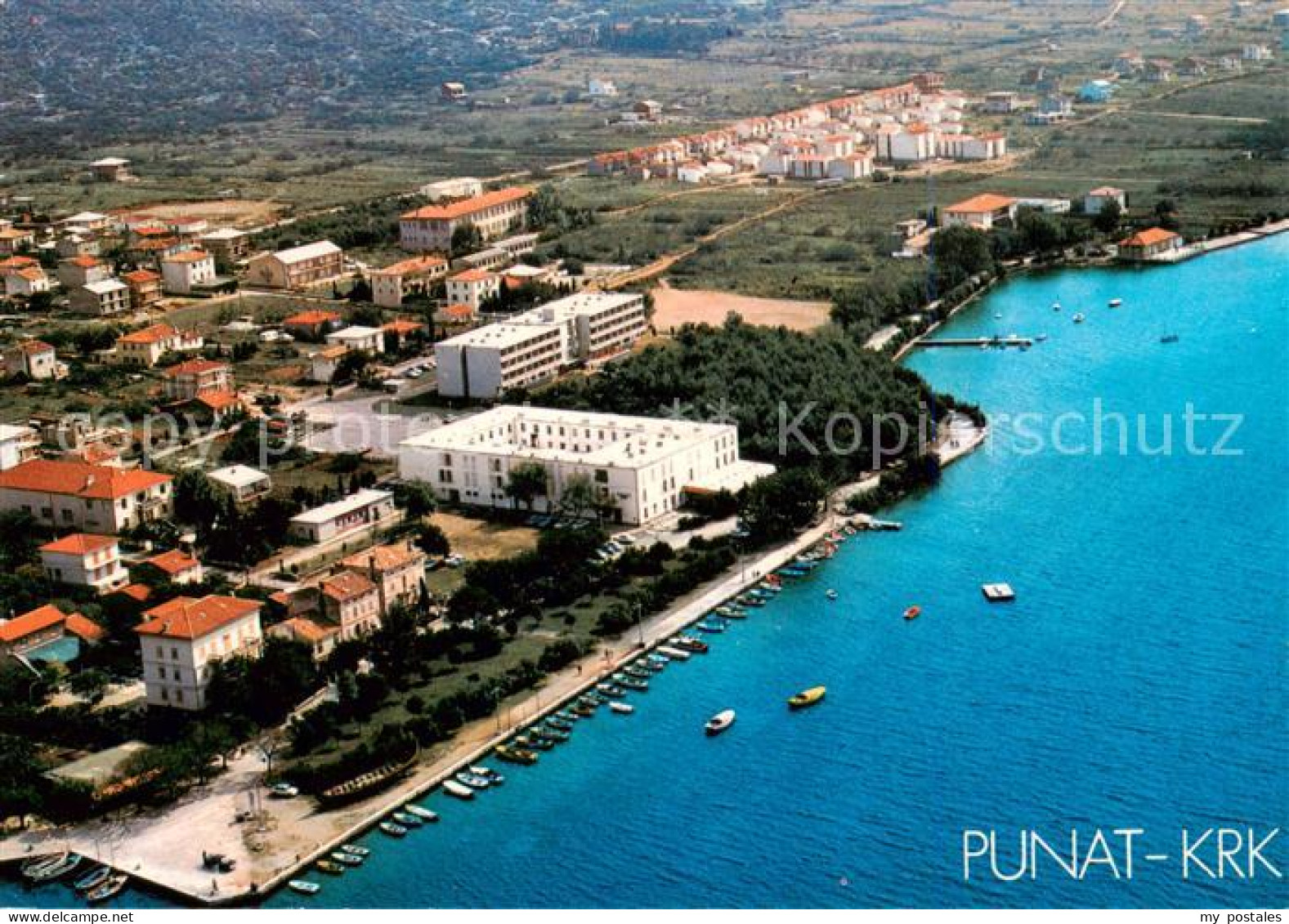 73790214 Punat Otok Krk Croatia Panorama Kuestenort  - Kroatië