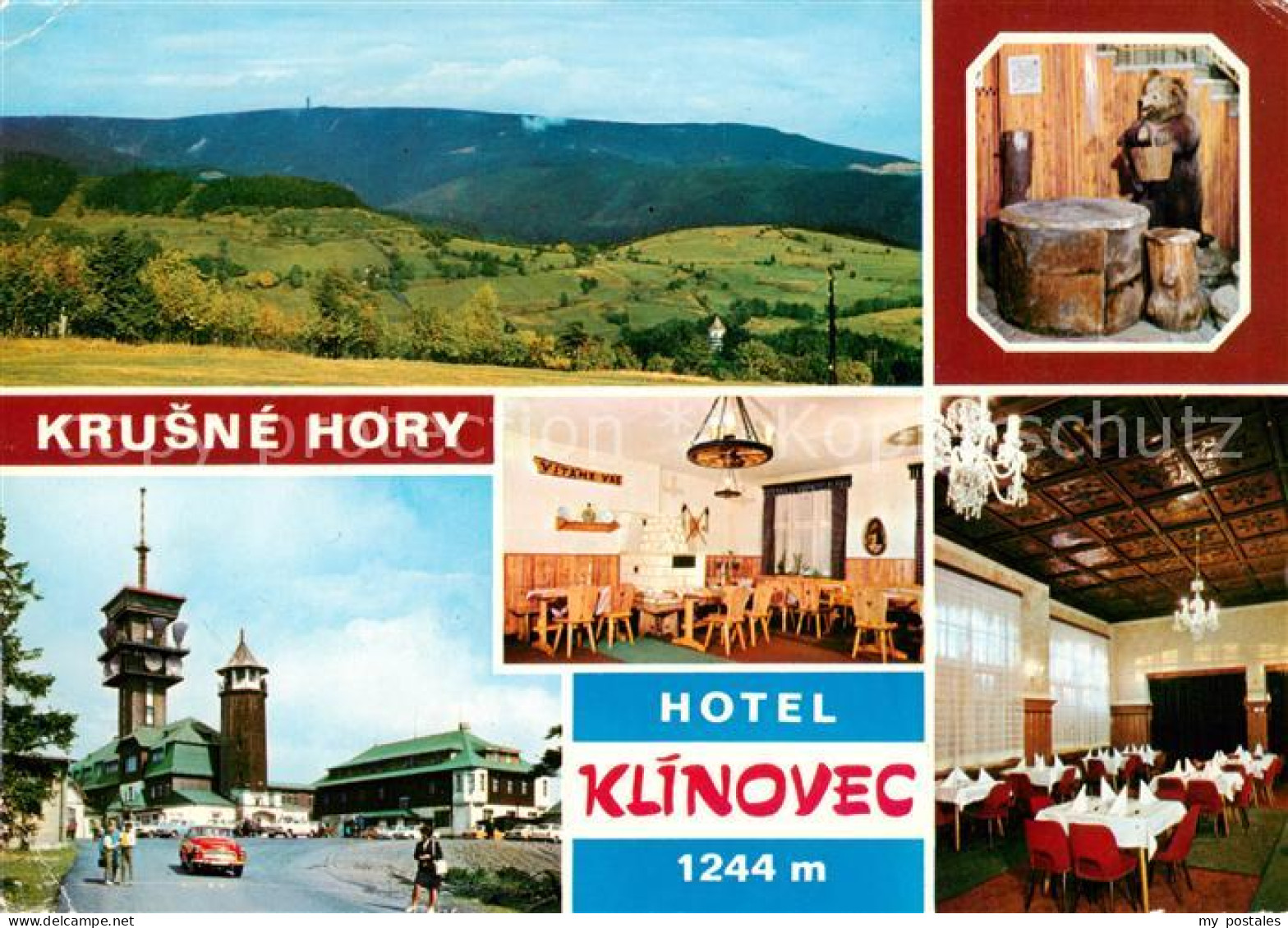 73790204 Krusne Hory CZ Hotel Klinovec Restaurant Landschaftspanorama  - Repubblica Ceca