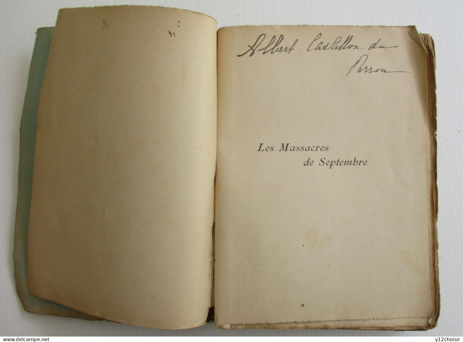 LIVRE 1907 LES MASSACRES DE SEPTEMBRE 1792 MEMOIRES SOUVENIRS SUR LA REVOLUTION & L' EMPIRE DOC. INEDITS PAR G. LENOTRE - Geschichte