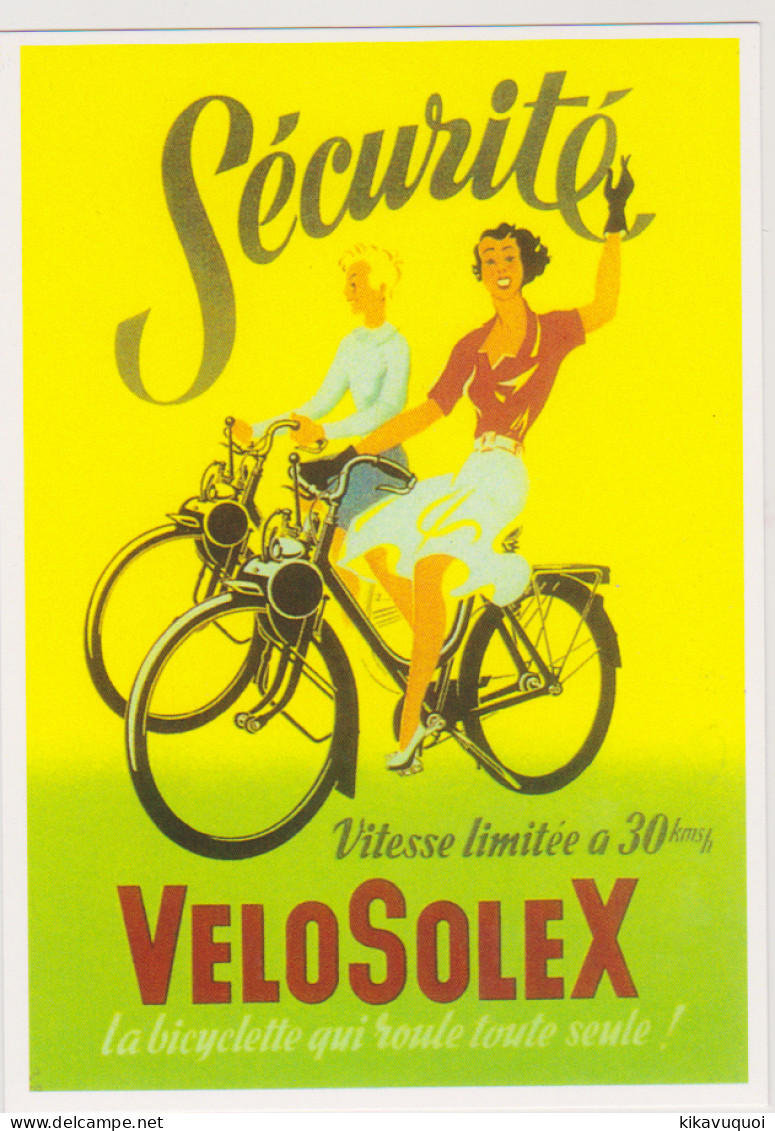 SOLEX VELOSOLEX - SECURITE - CARTE POSTALE 10X15 CM NEUF - Motorbikes