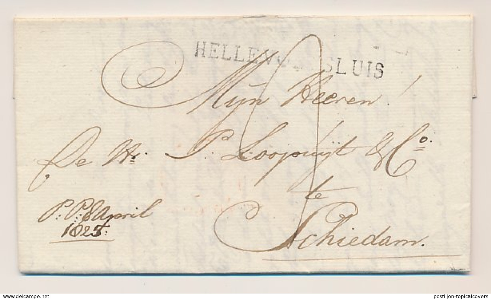 HELLEVOETSLUIS - Schiedam 1825 - ...-1852 Prephilately