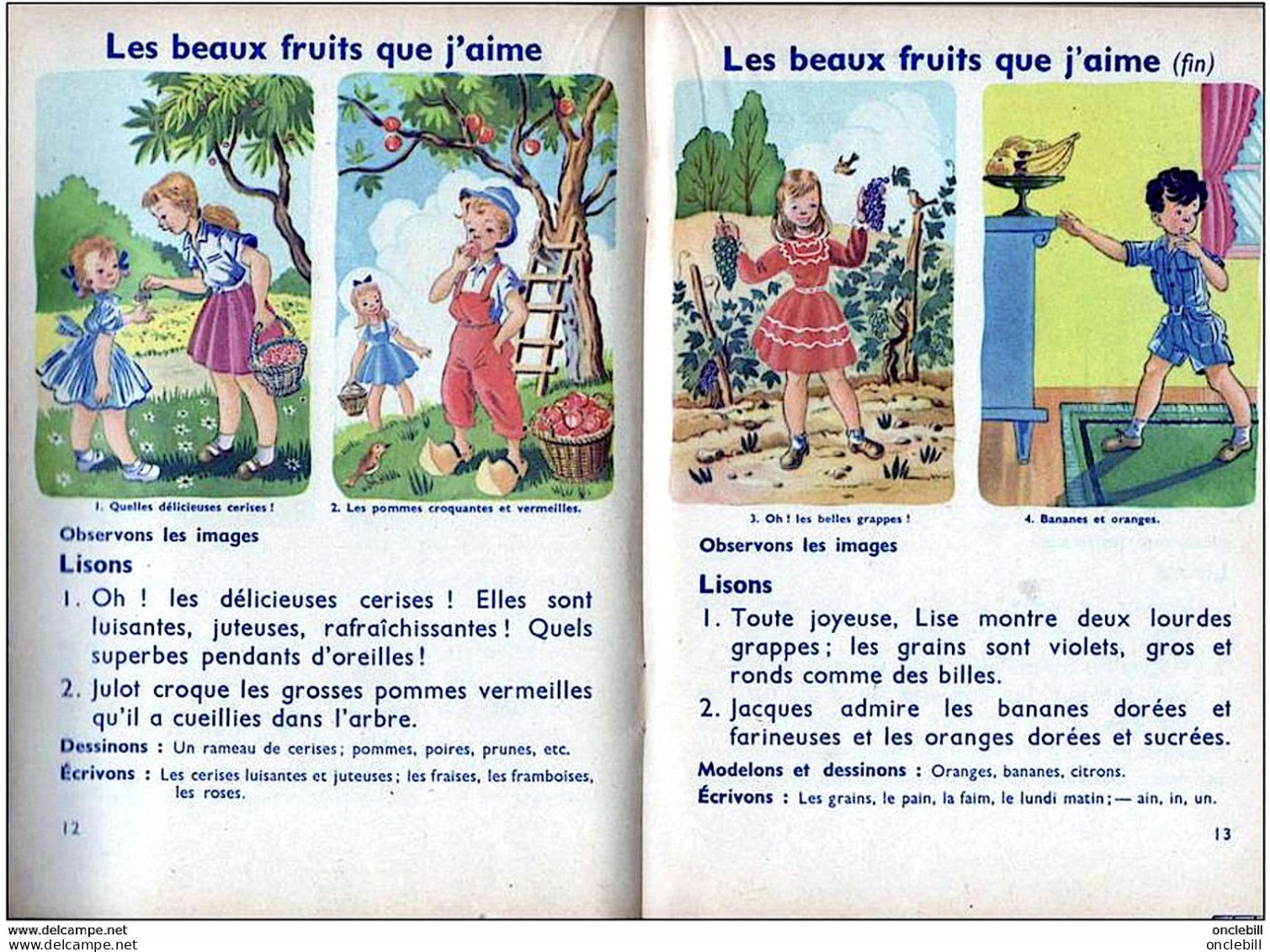 Livre Apprentissage Lecture Enfantine Nos Belles Images Nathan 1953 15x22 Cm 32 Pages état Superbe - 6-12 Years Old