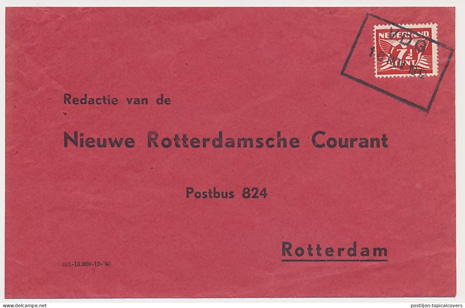 Spoorweg Poststuk VDG - Rotterdam 1942 - Non Classés