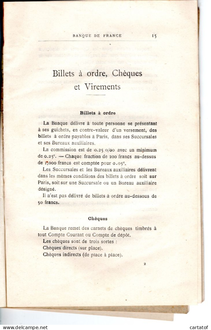 BANQUE DE France . Ses Opérations à Paris Et Des Ses Succursales . JANVIER 1901 - Buchhaltung/Verwaltung