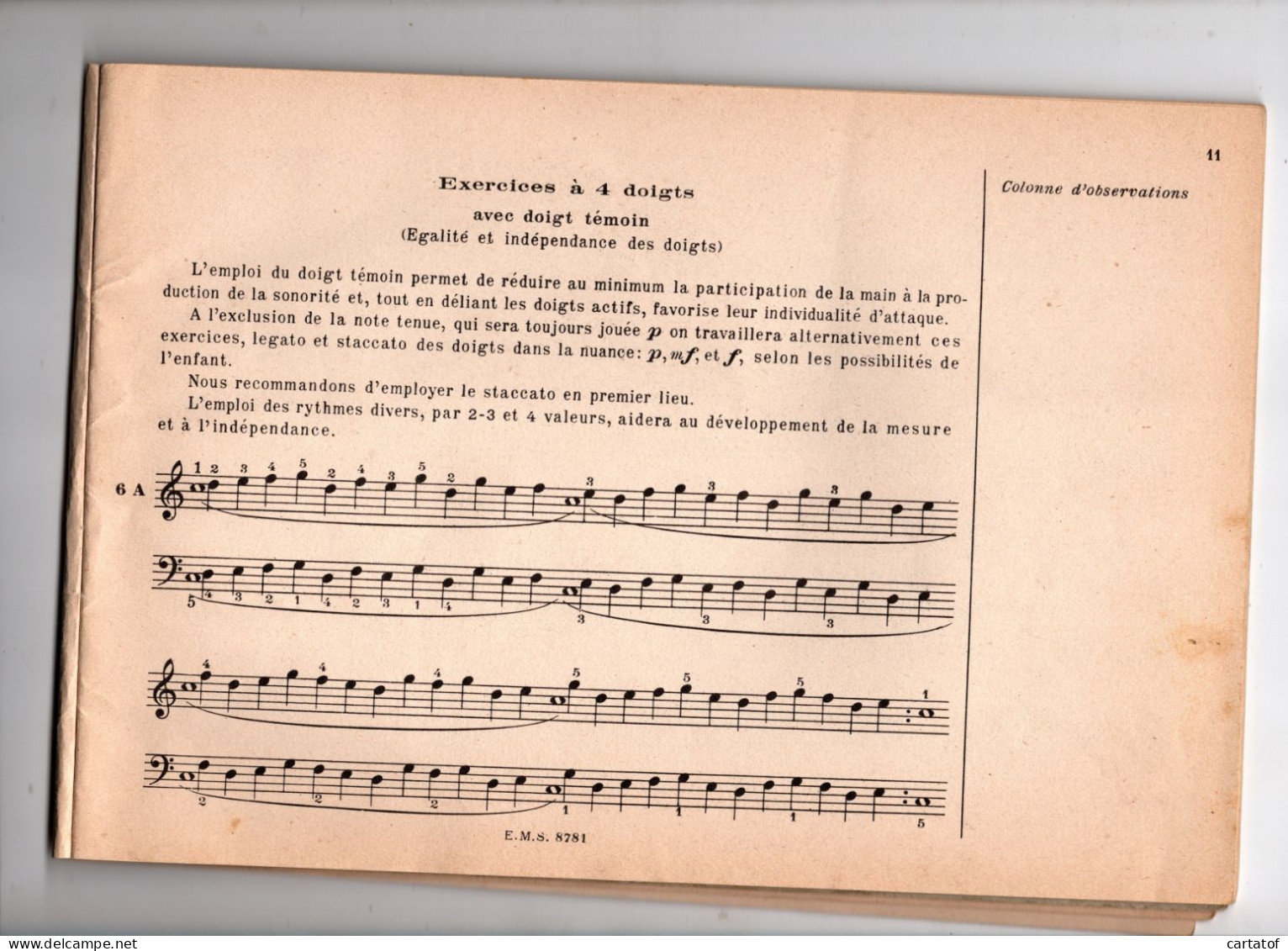 Principes Elémentaires De La Technique Pianistique . ALFRED CORTOT . JEANNE BLANCARD . Editions SALABERT - Música