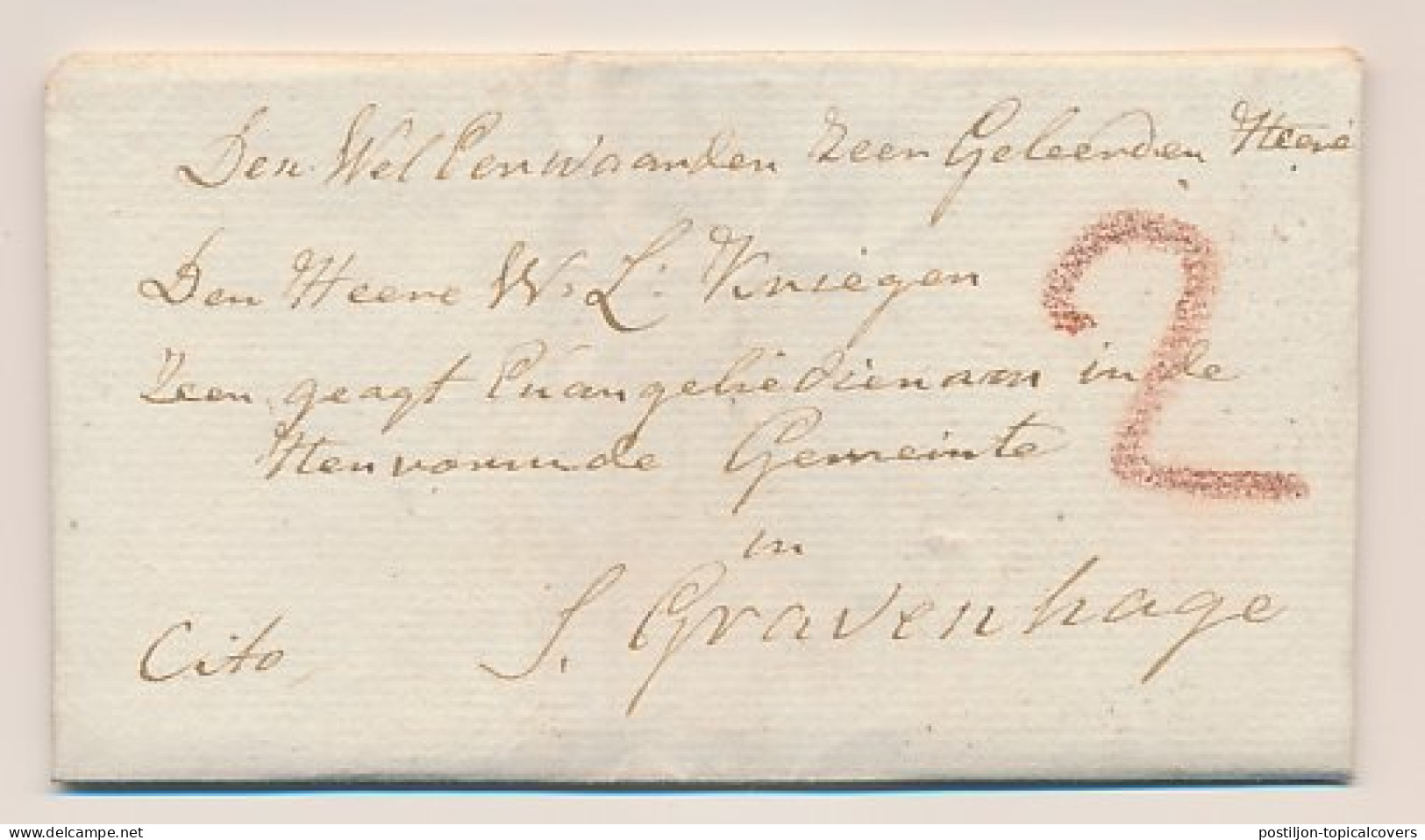 Hillegersberg - Den Haag 1796 - Cito - ...-1852 Préphilatélie