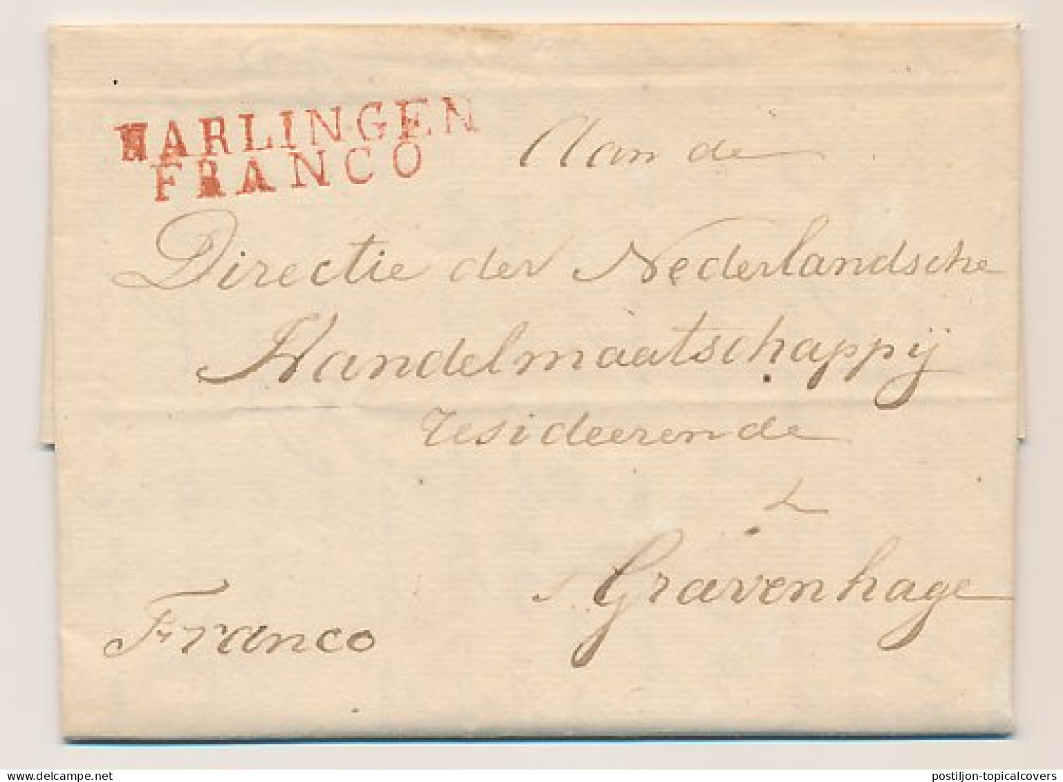 HARLINGEN FRANCO - S Gravenhage 1827 - ...-1852 Vorläufer