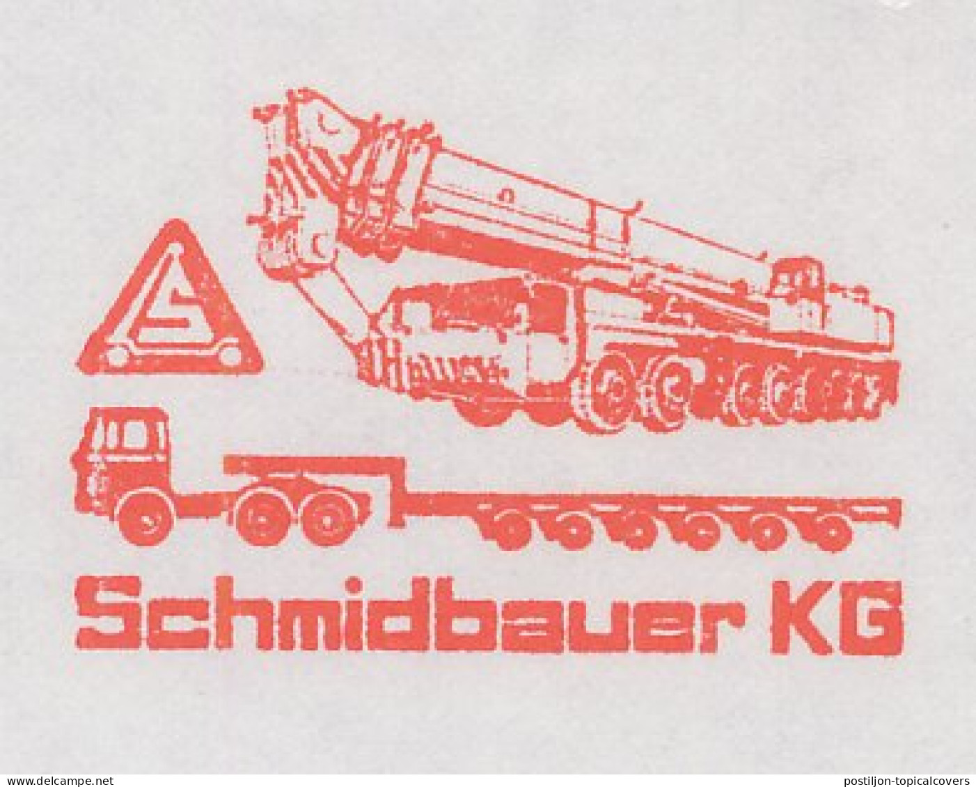 Meter Cut Germany 1988 Truck Crane - Low Loader - Sonstige & Ohne Zuordnung