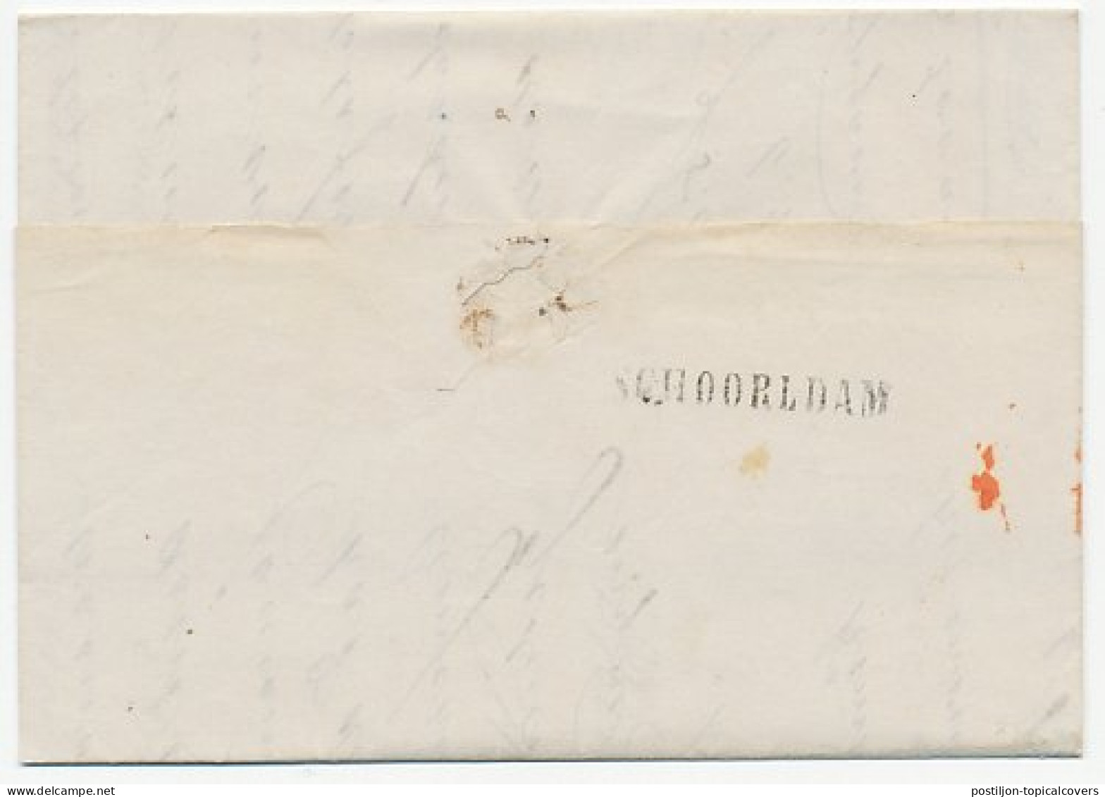 Naamstempel Schoorldam 1862 - Brieven En Documenten