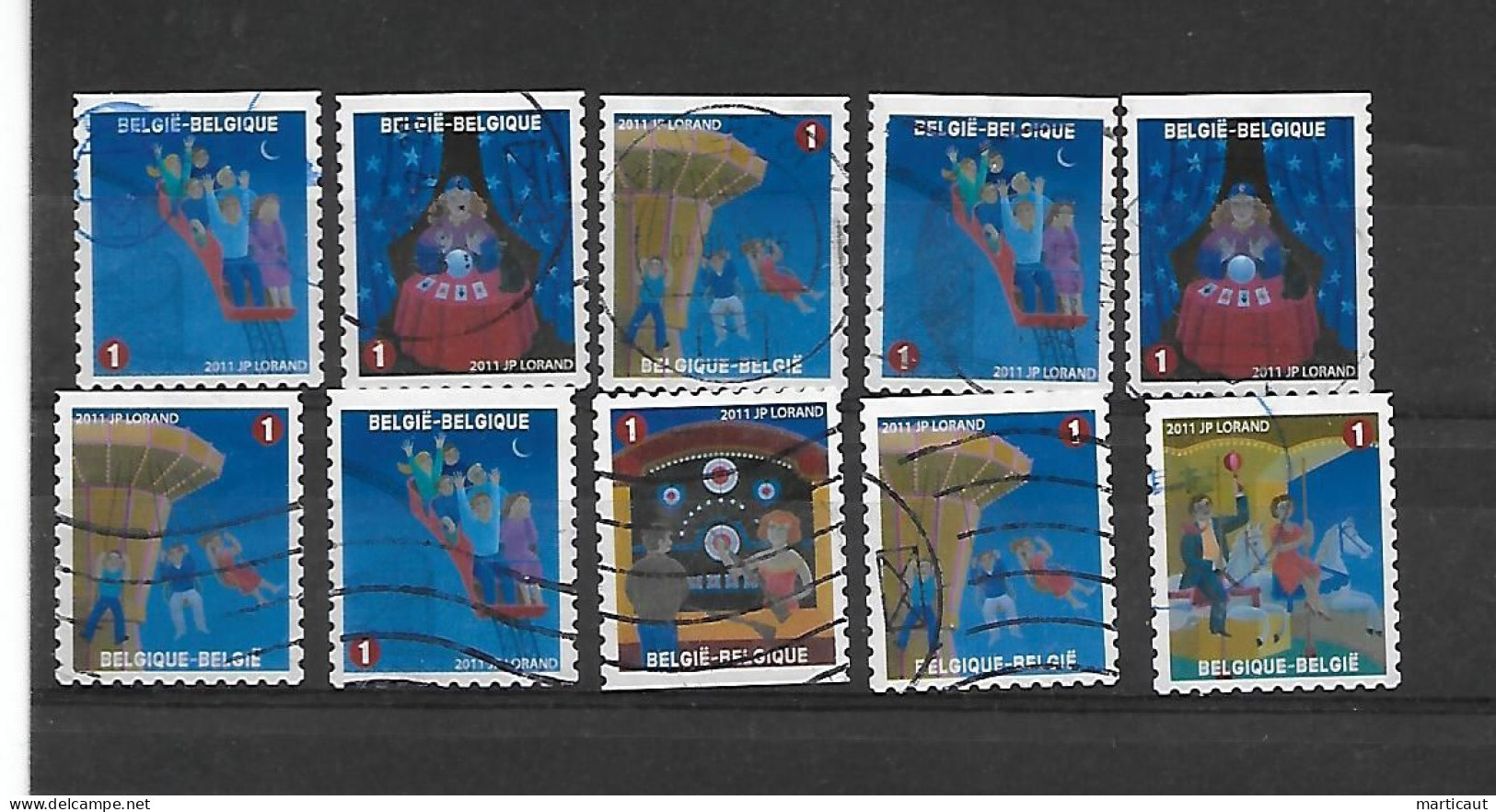 Cob 4115/24 Vendus En L'état - Année 2011 - Used Stamps