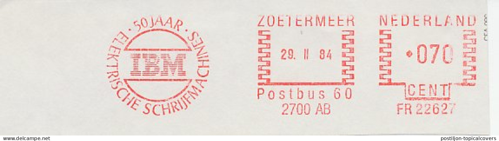Meter Cut Netherlands 1984 IBM - Electric Typewriter - Unclassified