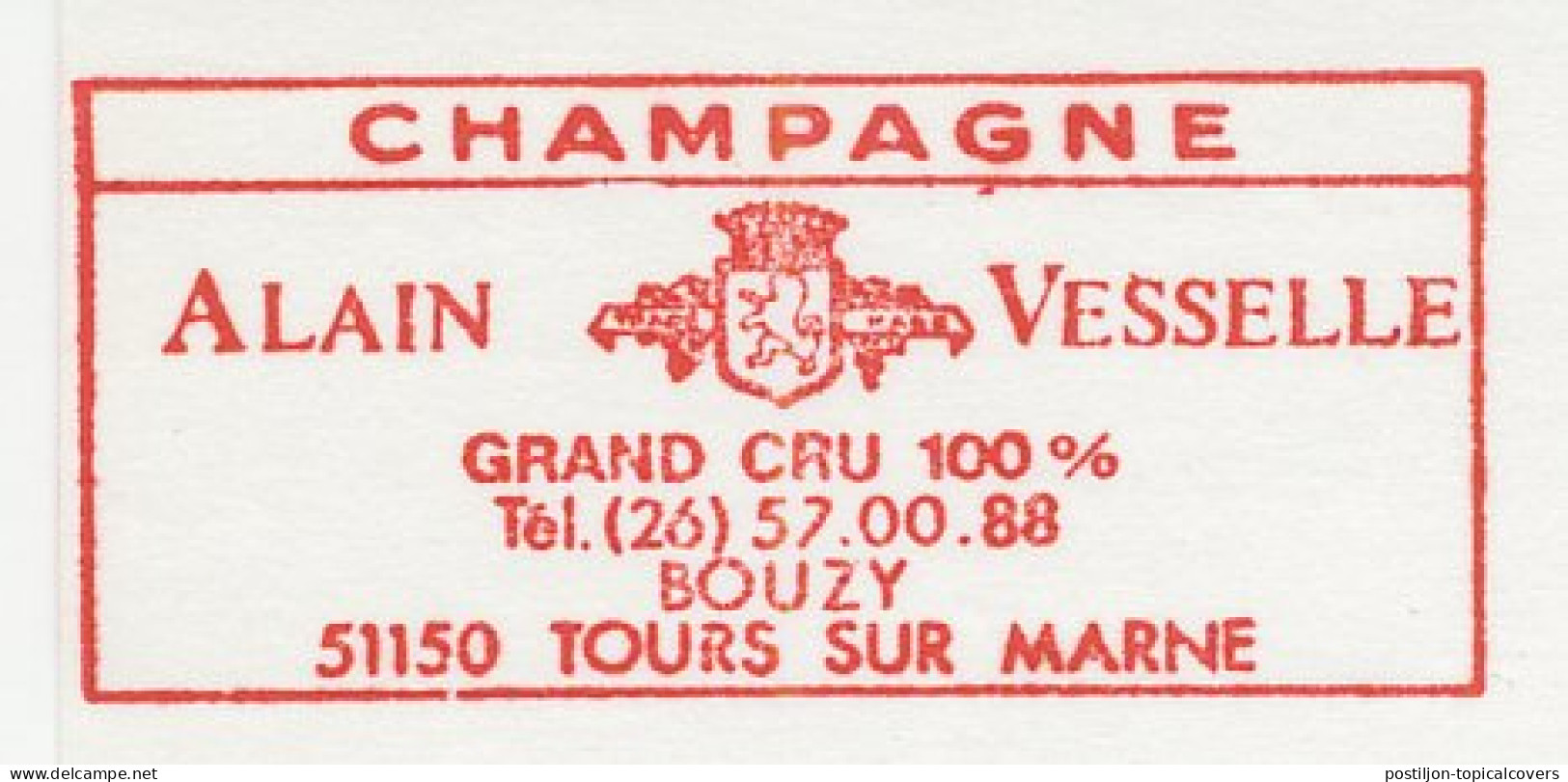 Test Meter Card France 1985 Champagne - Alain Vesselle - Grand Cru - Wijn & Sterke Drank