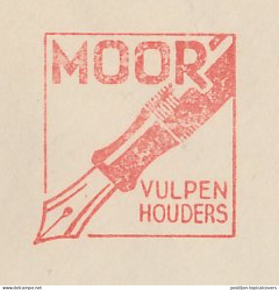 Meter Cover Netherlands 1936 Fountain Pen - Moor - Non Classificati