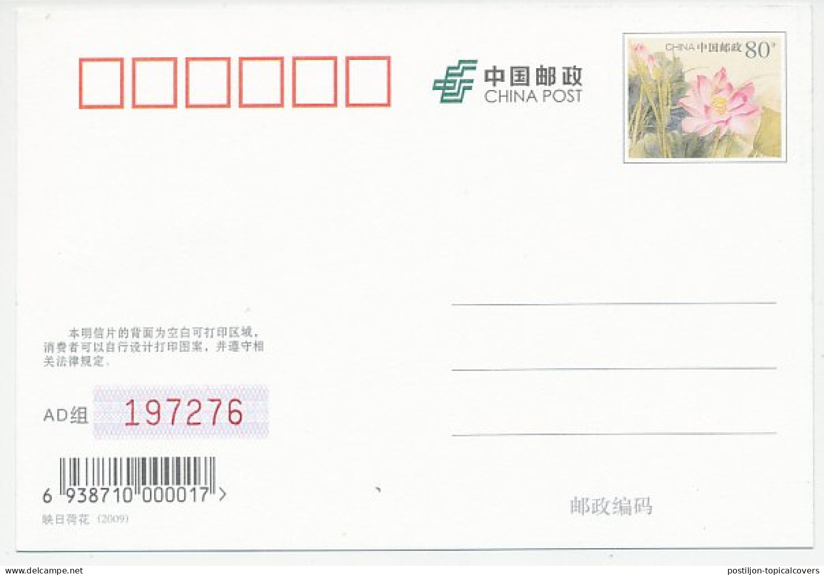 Postal Stationery China 2009 Cactus - Autres & Non Classés
