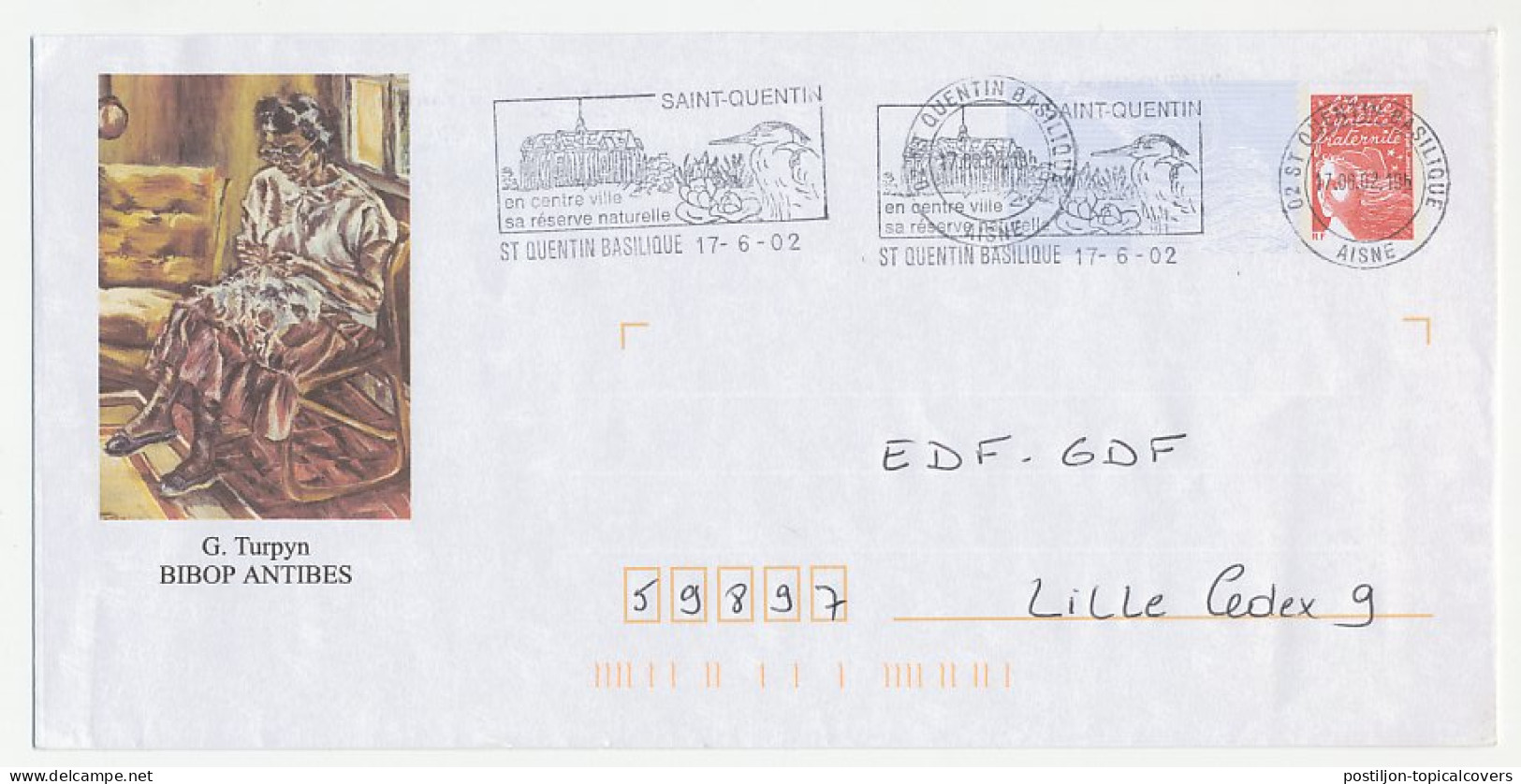 Postal Stationery / PAP France 2002 Géry Turpyn - Bibop - Antibes - Other & Unclassified