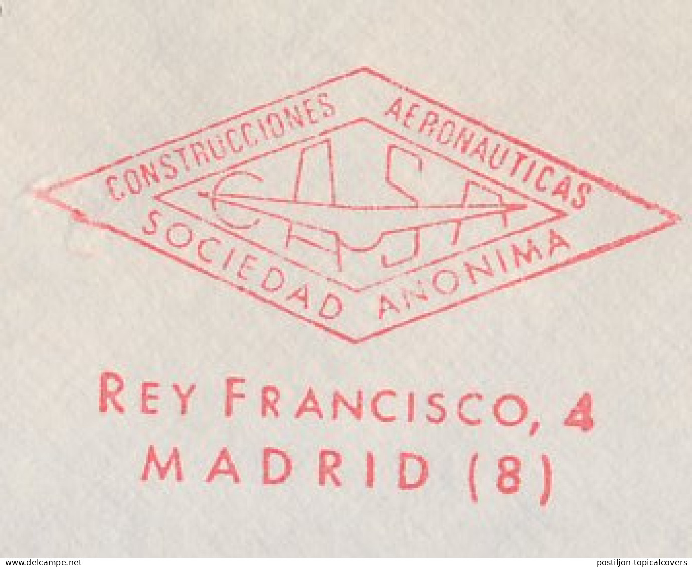 Meter Cover Spain 1984 Aeronautical Constructions - Astronomy