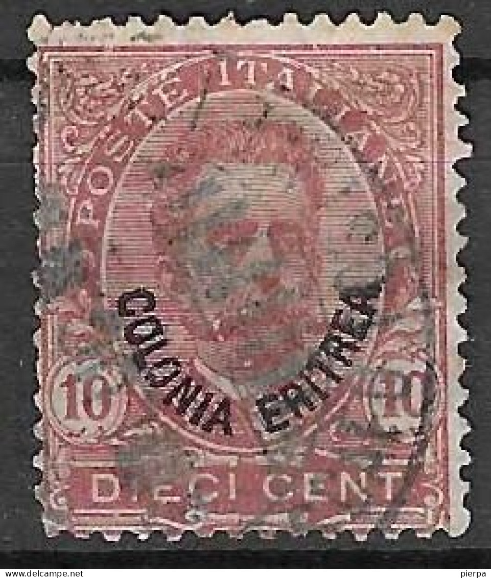 ERITREA - 1893 - RE UMBERTO - CENT. 10 - USATO (YVERT 4 - MICHEL 4 - SS 4) - Eritrea