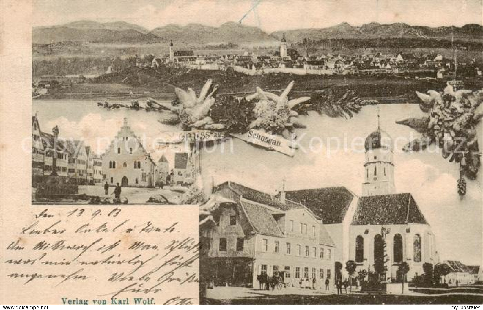 73790079 Schongau Bayern Gesamtansicht U. Teilansicht M. Kirche  - Andere & Zonder Classificatie