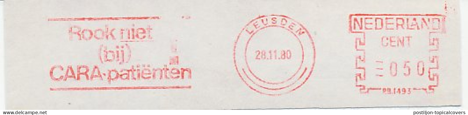 Meter Cut Netherlands 1980 Asthma Fund - Do Not Smoke At Cara Patients - Andere & Zonder Classificatie