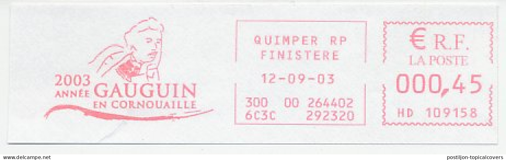Meter Cut France 2003 Gauguin In Cornouaille - Painter - Autres & Non Classés