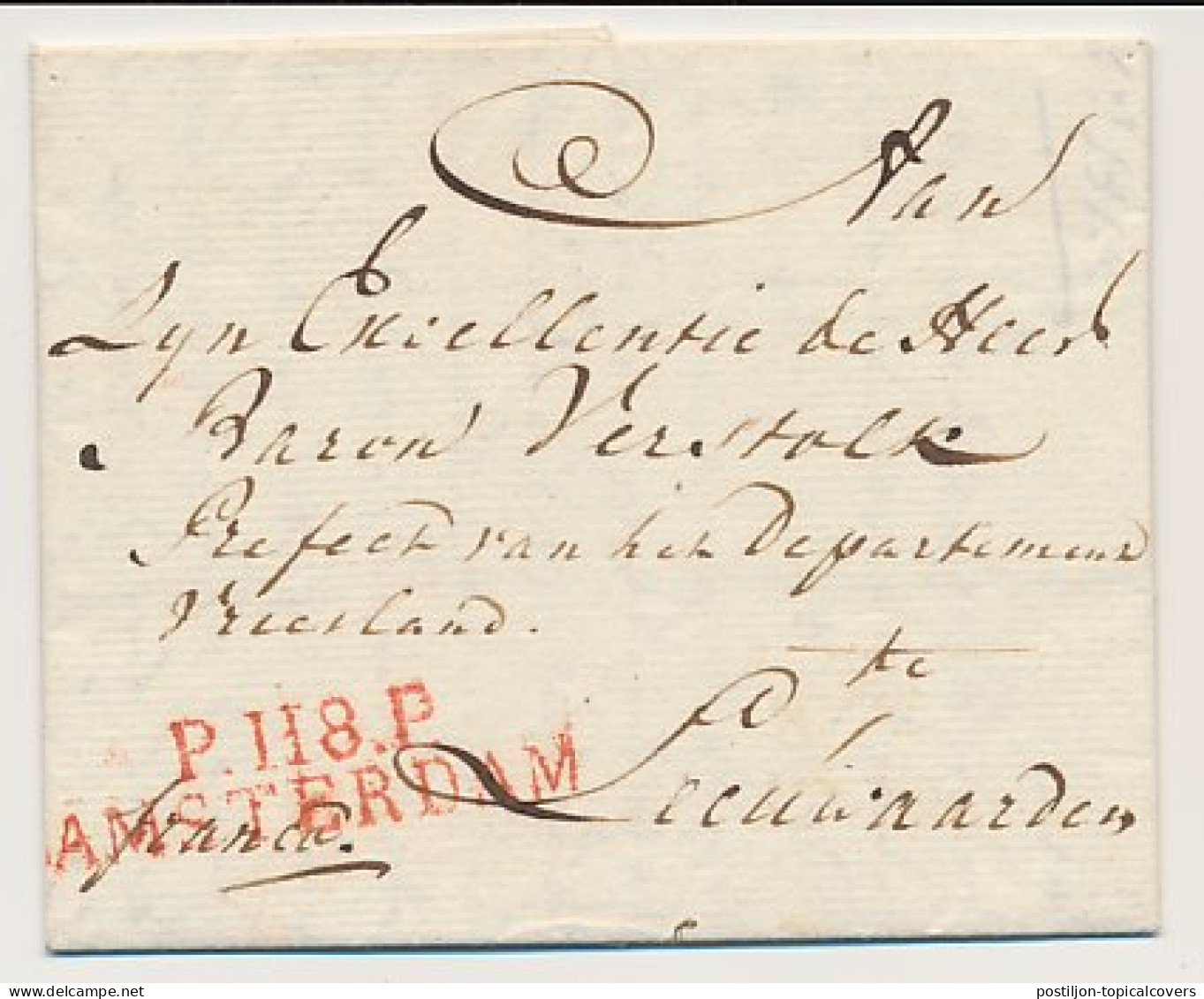 P.118.P. AMSTERDAM - Leeuwarden 1813 - ...-1852 Vorläufer