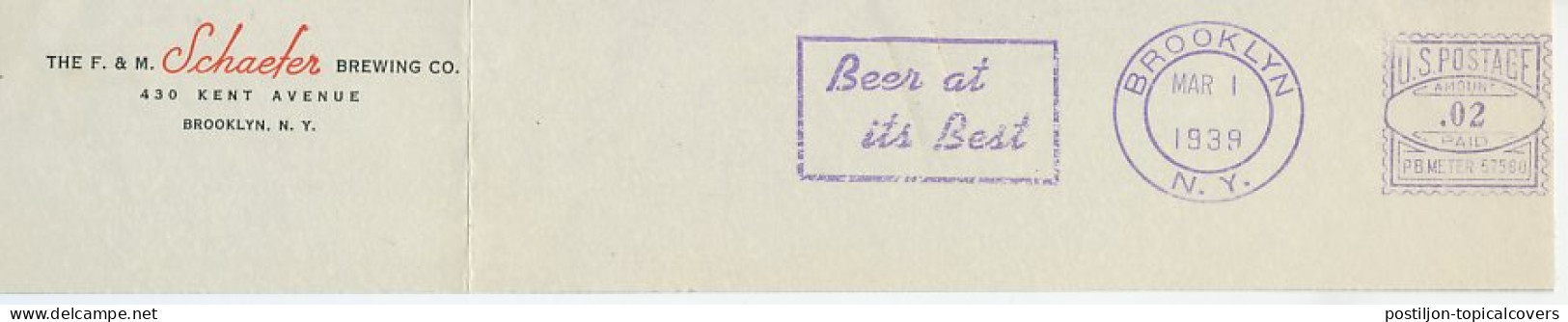 Meter Top Cut USA 1939 Beer - Schaefer  - Vini E Alcolici