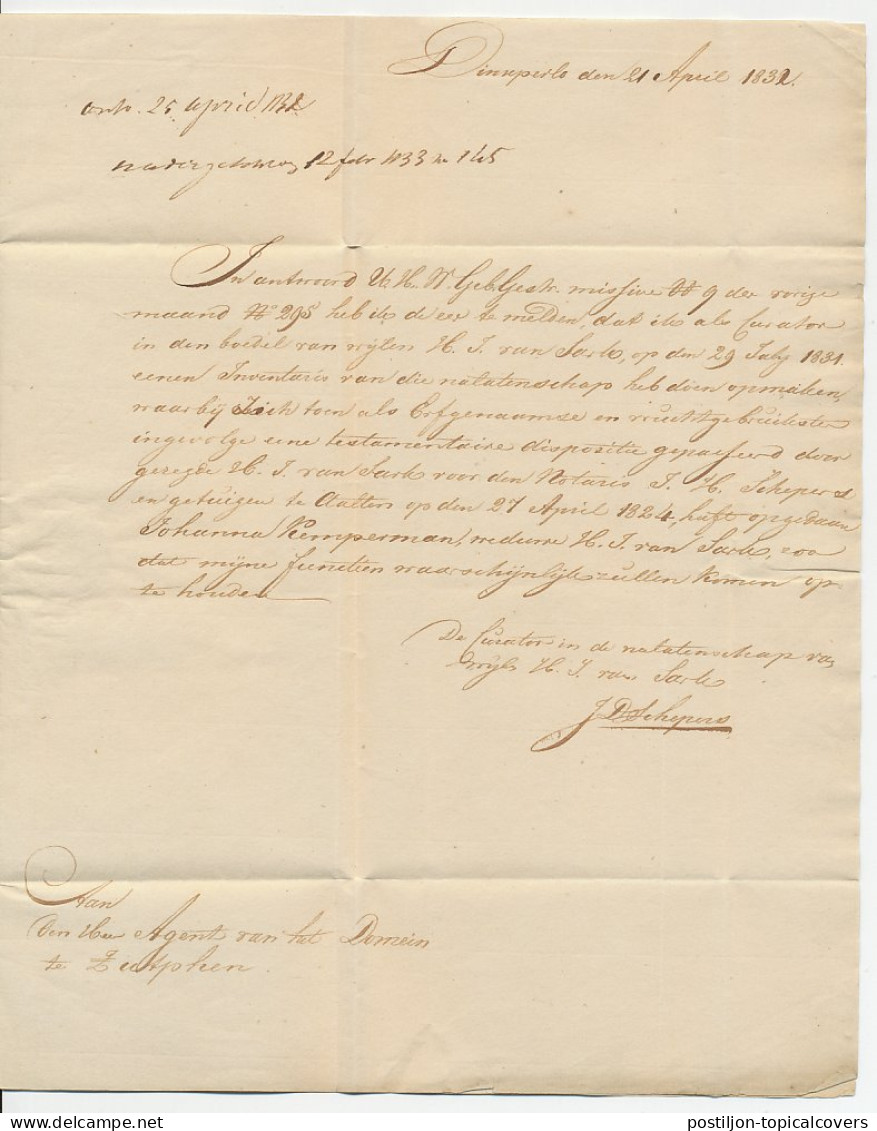 Distributiekantoor Dinxperlo - Doesborgh - Zutphen 1832 - ...-1852 Precursori