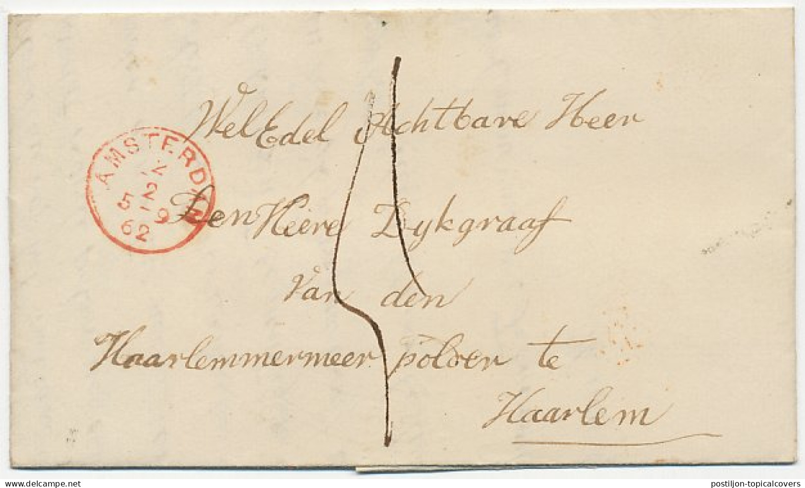 Naamstempel Sloten 1862 - Storia Postale