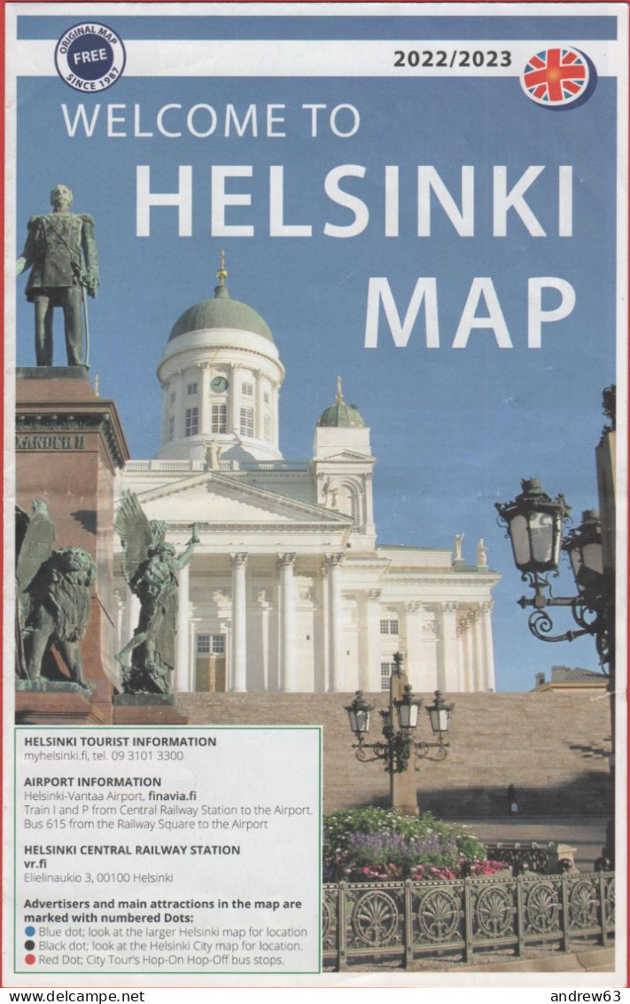 FINLANDIA - FINLAND - Helsinki - Mappa - Map - Strassenkarten