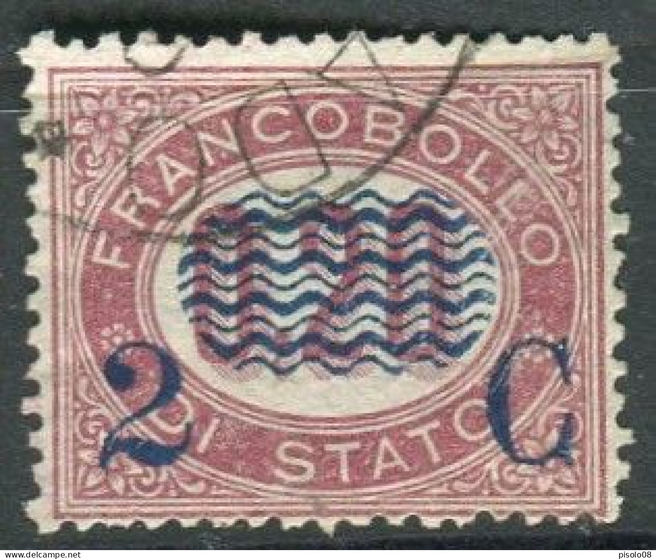 REGNO 1878 FRANCOBOLLI DI SERVIZIO 2 C. SU 0,20  USATA - Used