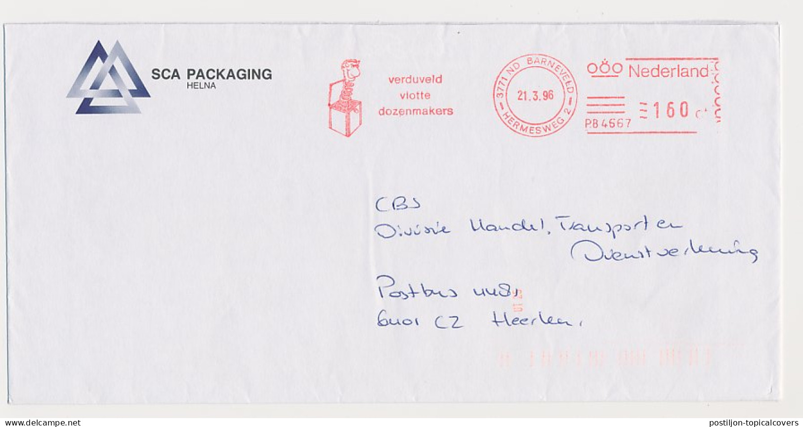 Meter Cover Netherlands 1996 Jack In The Box - Barneveld - Other & Unclassified