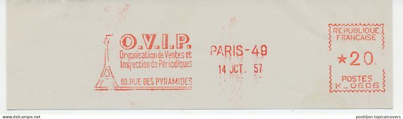 Meter Cut France 1957 Eiffel Tower - OVIP - Sales Organization - Andere & Zonder Classificatie