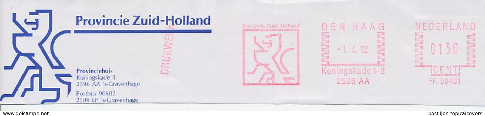 Meter Top Cut Netherlands 1992 Coat Of Arms - Lion - Other & Unclassified